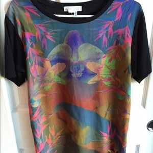 Forever21 Surreal Tropical Shirt Small