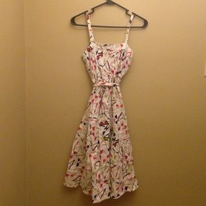 Summer dress with sunglasses pattern