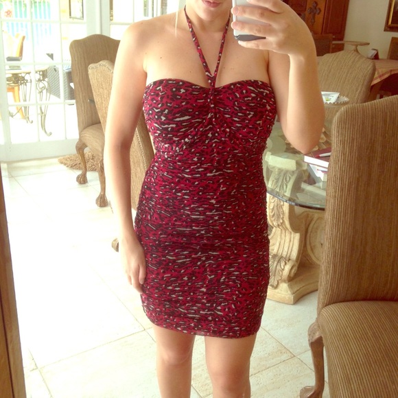 GUESS Red Leopard Dress