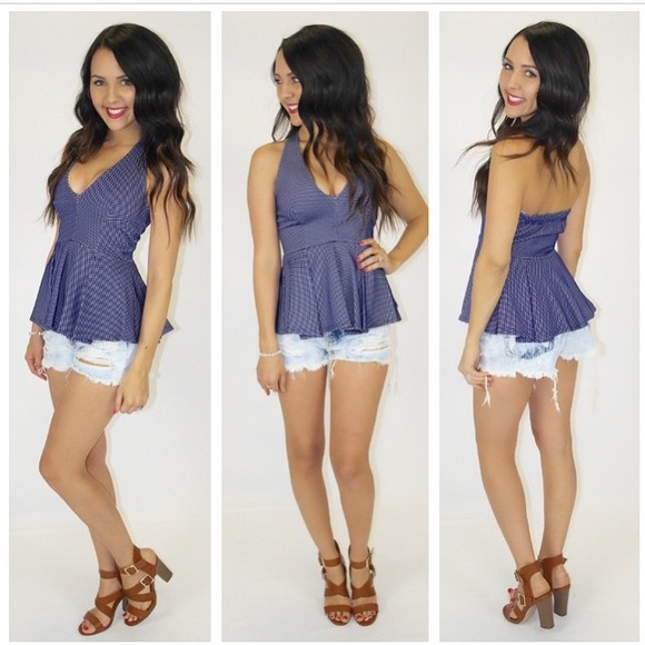 So Into You Peplum Halter Top