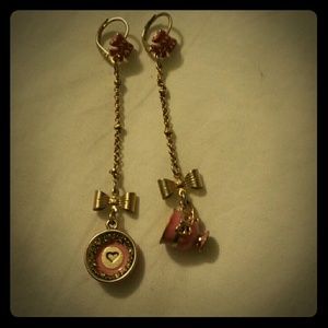 Betsey Johnson Cup & Saucer Earrings