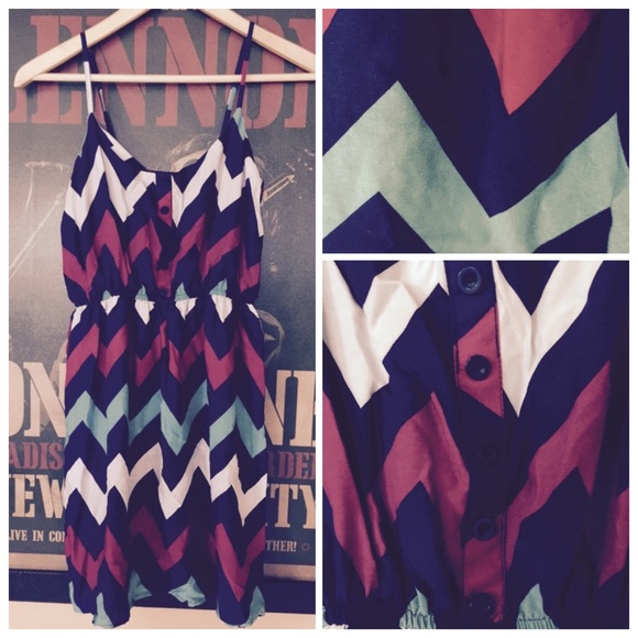 Dresses & Skirts - [closet clear out sale]Chevron print mini dress🎀