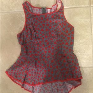 Heart peplum tank