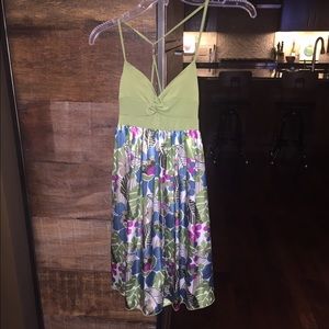 Like-New Green Flowery Dress!