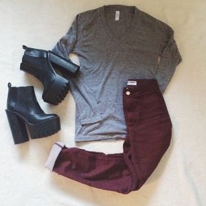 🔹V neck long sleeve top🔹