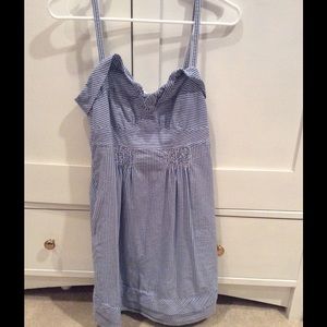 BLUE SEERSUCKER DRESS