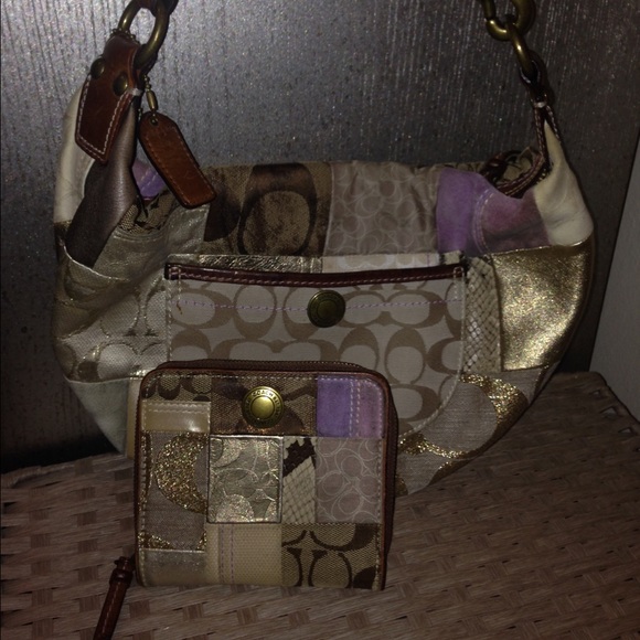 Coach Patchwork Hobo and Wallet Set