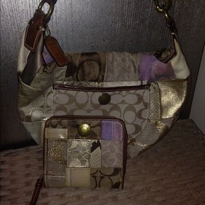 Coach Patchwork Hobo and Wallet Set