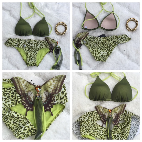 💕Host Pick💕Chiarugi Swarovski butterfly bikini - Picture 3 of 4