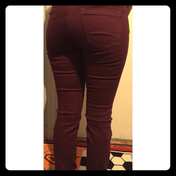 Burgundy Twill Denim