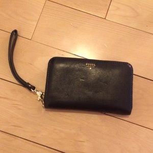 Black Leather Fossil Wallet