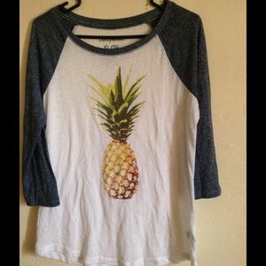 Pineapple baseball tee