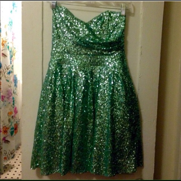 Asos Mint green sequin party dress