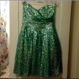 Asos Mint green sequin party dress