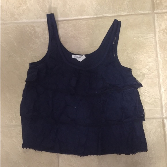 NWOT Navy lace tank