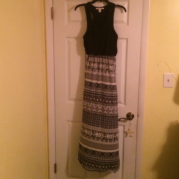 Black and white maxi dress