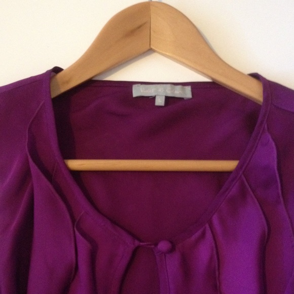 Donated - Satin Top with Ruffles - Picture 2 of 2