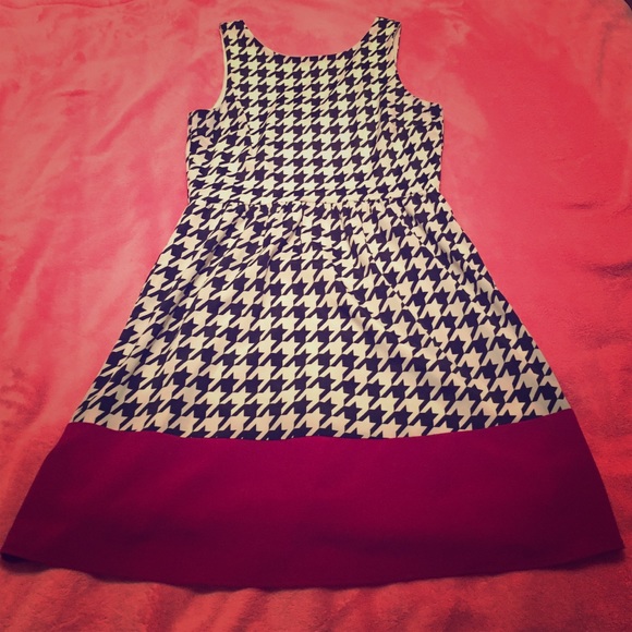 Houndstooth & Crimson dress