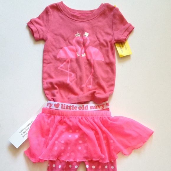NWT 3pc set adorable pant/tutu/tee set pink flamingo new. 3-6m - Picture 6 of 8