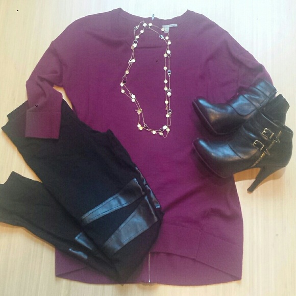 Halogen - 3/4 sleeve Sweater (Crushed Currant)