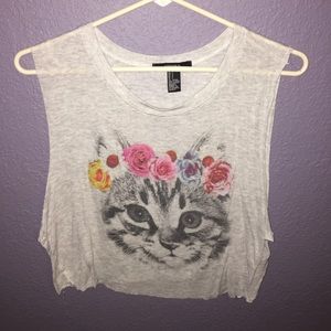 Cat crop top