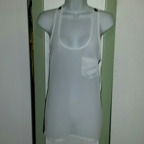 White & Black sheer tank - Picture 2 of 4