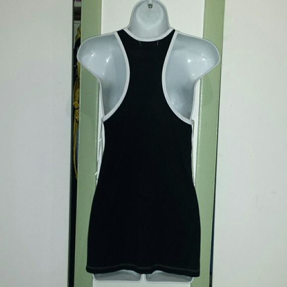White & Black sheer tank - Picture 3 of 4