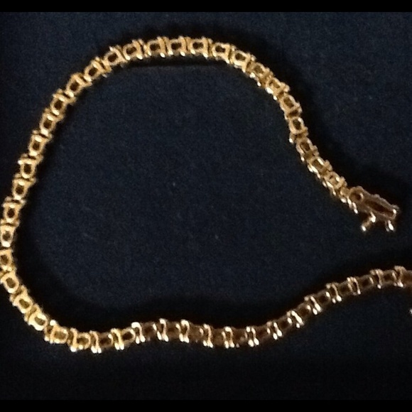 *ADDITIONAL PICTURES" 14K Gold Tennis Bracelet - Picture 3 of 3