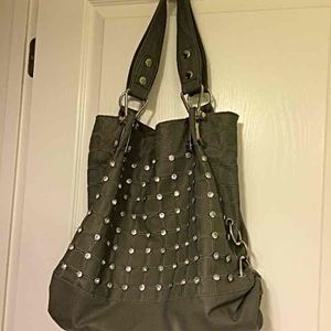 Olive Green Rhinestone Purse