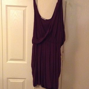 Purple wrap dress