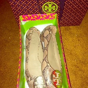 Tory Burch snakeskin flats