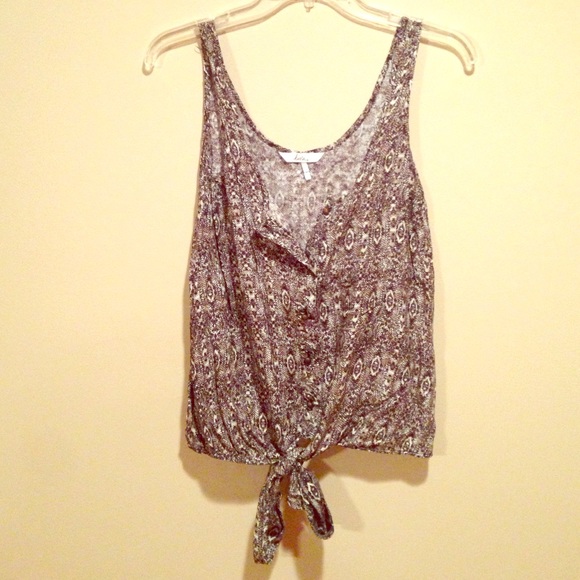 Black and White Snakeskin Pattern Button Up Tank