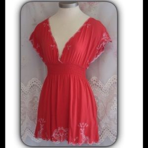 Forever 21 red top blouse shirt medium