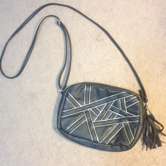 Black foe leather candies crossbody bag - Picture 1 of 4