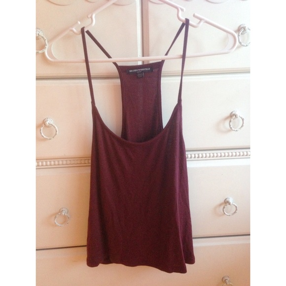Brandy Melville Tops - Brandy Melville Burgundy Tank Top