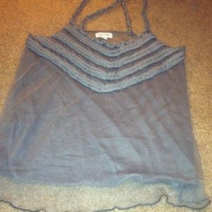 Silence + Noise grey/silver see through top