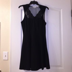 Monteau Black cocktail dress with lace