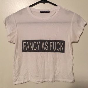 Brandy Melville Fancy as Fuck Crop Top