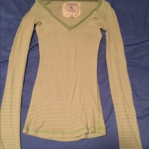 Green long sleeve a&f