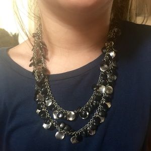 Silpada Silver & black long necklace