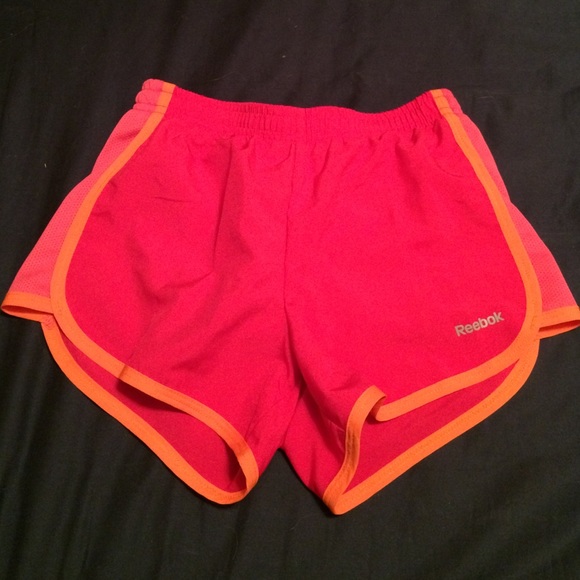 Reebok pink and orange shorts