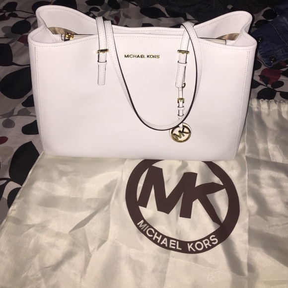 White Michael Kors Tote