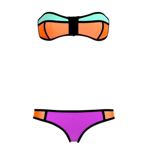 ๐HP 3-23๐ Colorblock Bandeau Bikini - Picture 3 of 4