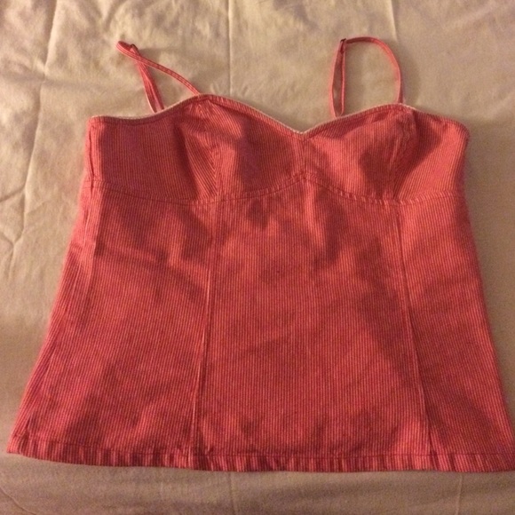 Red and White Stripped Top