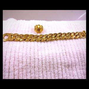 Marc Jacobs large gold curb link bracelet and ring