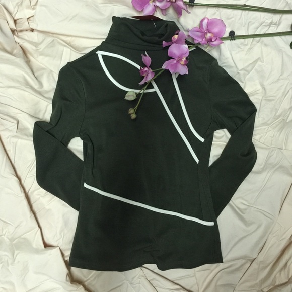Dark green turtleneck