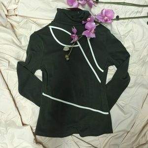 Dark green turtleneck