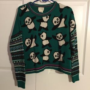 Green Panda Sweater
