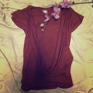 Dark orange top