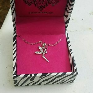 Sterling silver Tinker bell or fairy Necklace